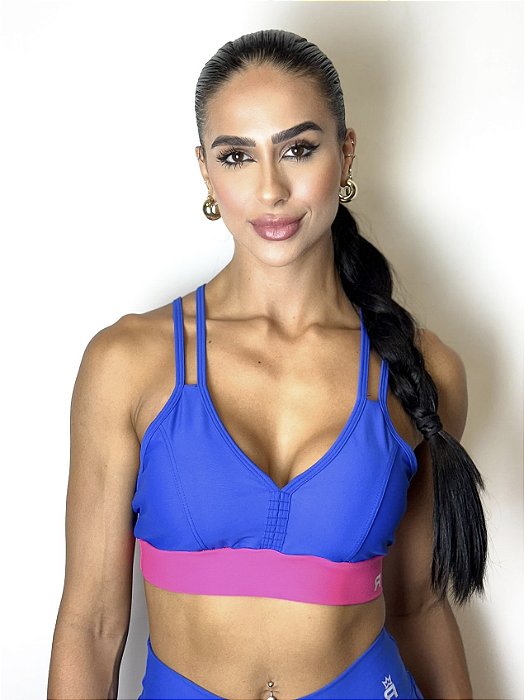 Top Nadador Navy Roma - Bic/Pink