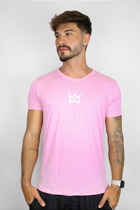 Camiseta Masculina Dry fit Coroa - Rosa