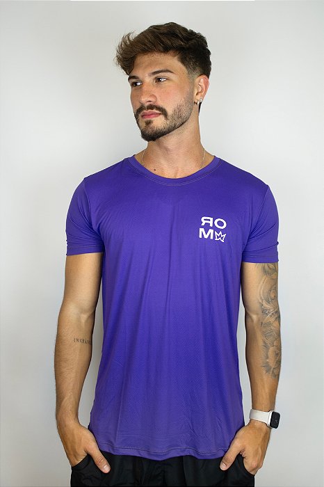 Camiseta Masculina Dry fit Coroa - Roxa