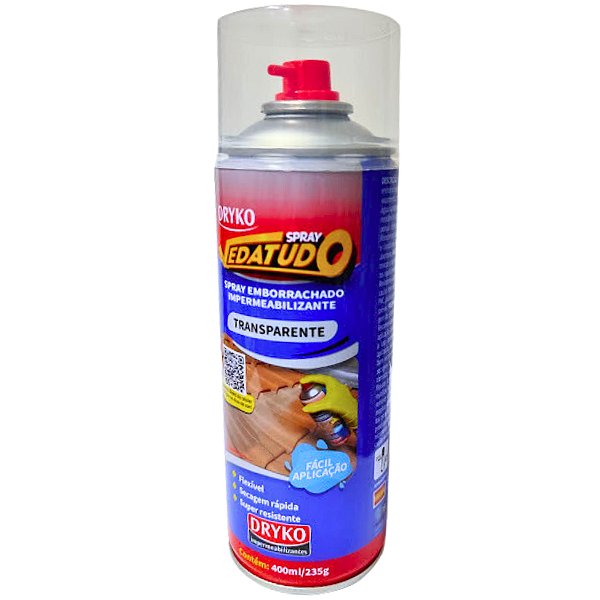 Spray Emborrachado 400ml Impermeabiliza Veda Calha - Transparente