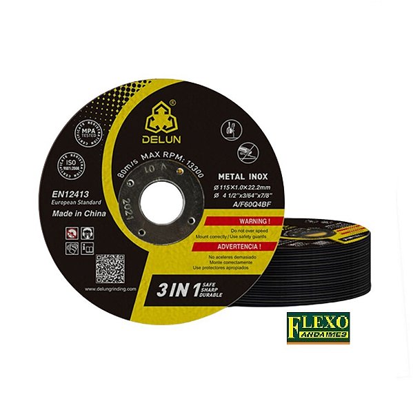 DISCO CORTE DELUN INOX 7" 1/16 x 7/8"