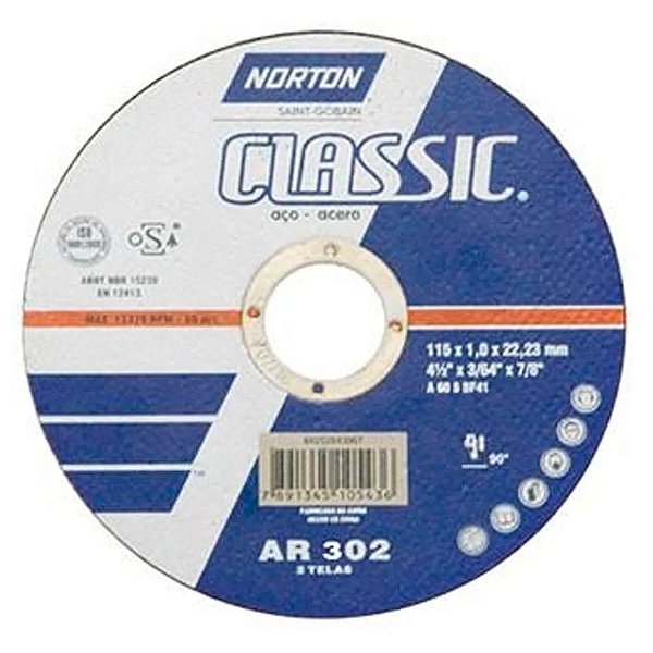 DISCO INOX 4.1/2" NORTON BNA12