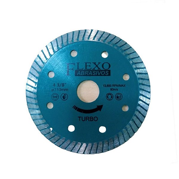 DISCO DIAMANTADO TURBO 4" 3/8 110X0.8X22,23MM - PORCELANADO