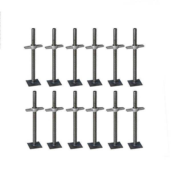 KIT 4 SAPATA AJUSTÁVEL P/ ANDAIME TUBULAR 32 X 15 x15 x 500mm