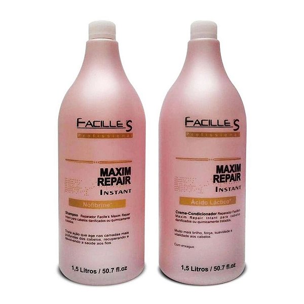 Facilles Maxim Repair Kit Reparador  shampoo mais condicionador 1,5 ml cada