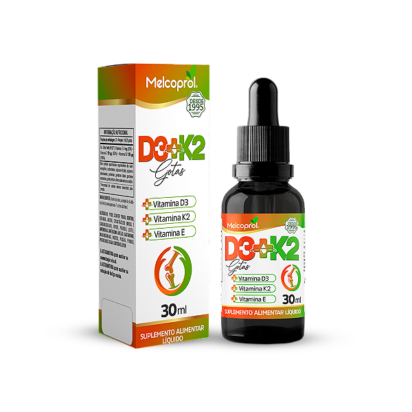 D3 +K2 com Vitamina E - em Gotas