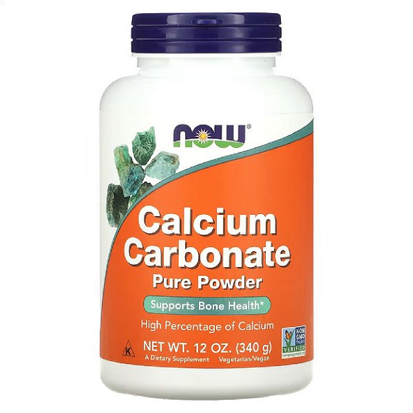 Carbonato de Cálcio em pó 340g Now Foods