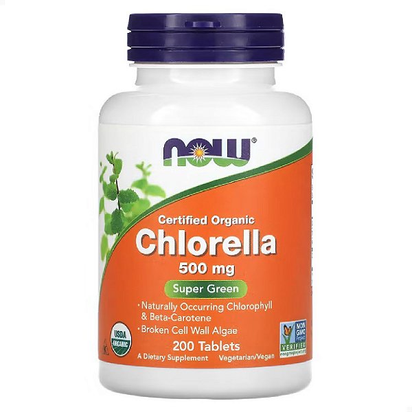 Chlorella 500mg 200 tabs Now Foods