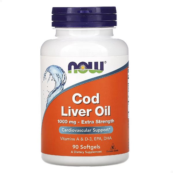 Óleo de Fígado de Bacalhau 1000mg 90 caps Now Foods