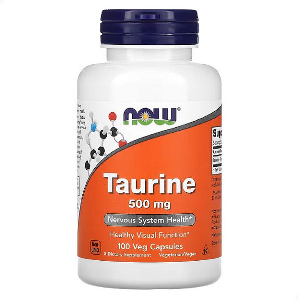 Taurina 500 mg 100 veg caps Now Foods