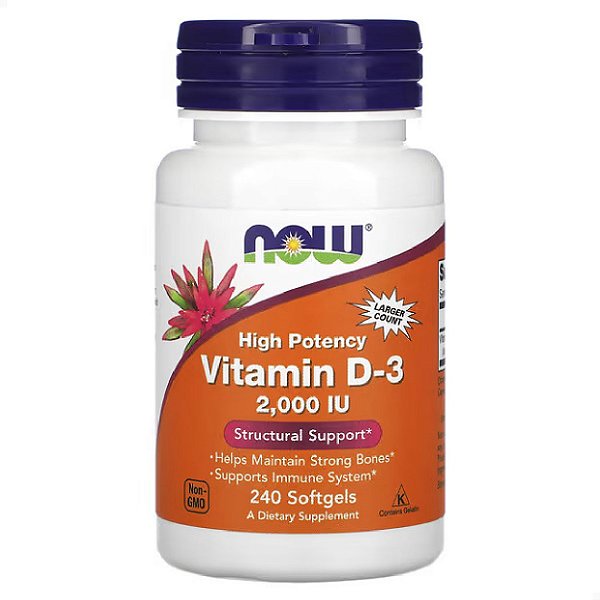 Vitamina D3 2000 UI 240 Softgels Now Foods