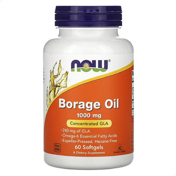 Óleo de Borragem 1000mg 60 caps Now Foods