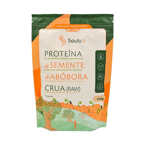 Proteína de Semente de Abóbora Crua 340g Souly