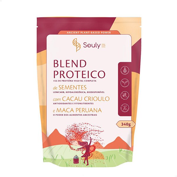 Blend Proteico com Cacau e Maca Peruana 340g Souly