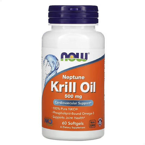 Óleo de Krill Neptune 500mg 60 caps Now Foods