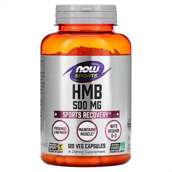 HMB Hidroximetilbutirato 500mg 120 veg caps Now Sports