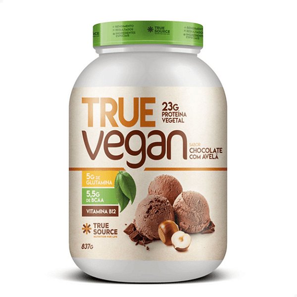 True Vegan Chocolate com Avelã  837g True Source