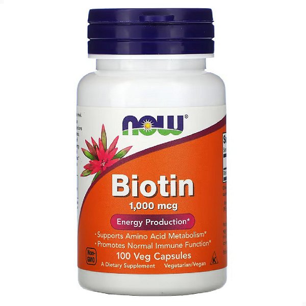 Biotina 1000 mcg 100 veg caps Now Foods