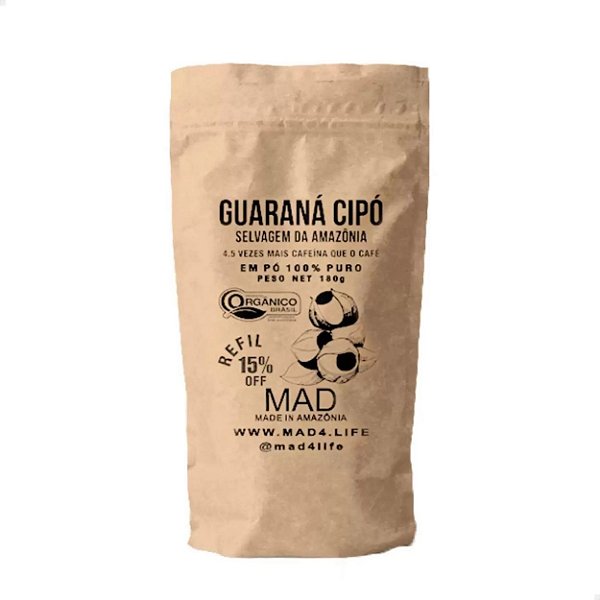 Refil Guaraná Cipó Orgânico da Amazônia 180g MAD