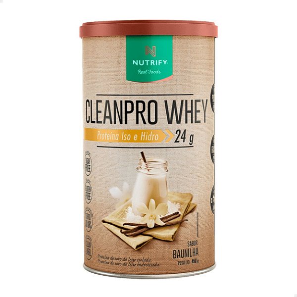 Cleanpro Whey Iso e Hidro Sabor Baunilha Nutrify 450g