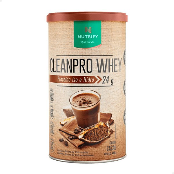 Cleanpro Whey Sabor Cacau Nutrify 450g pote