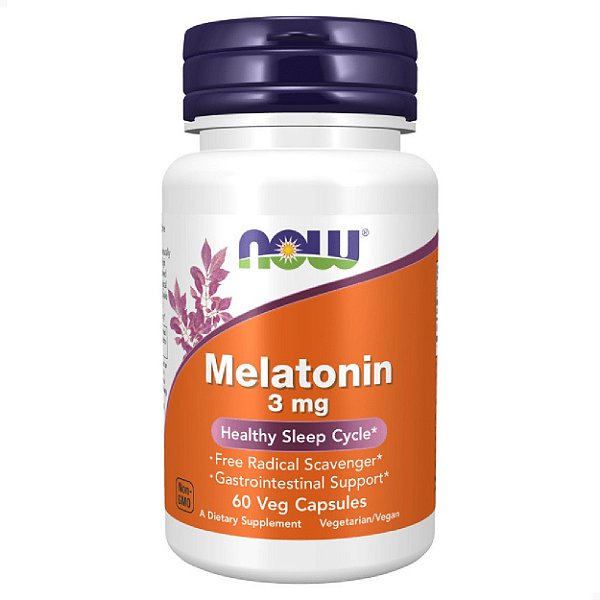 Melatonina 3mg 60 veg caps Now Foods
