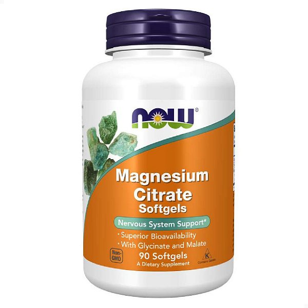Citrato de Magnésio 134mg 90 caps Now Foods