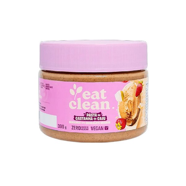 Pasta de Castanha de Caju Eat Clean 300g Morango e Chocolate Branco