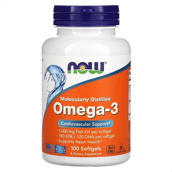 Ômega 3 1000mg 100 caps Now Foods
