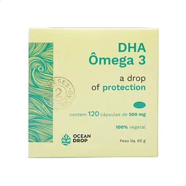 Ômega 3 DHA Vegano 120 caps Ocean Drop