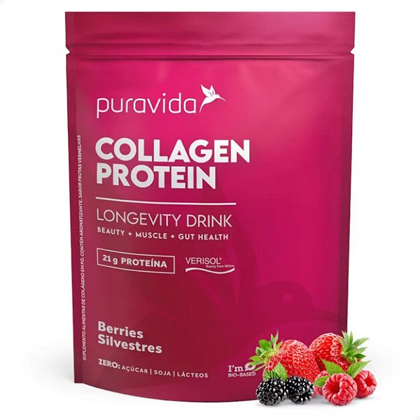 Collagen Protein Verisol Berries Silvestres 450g Puravida