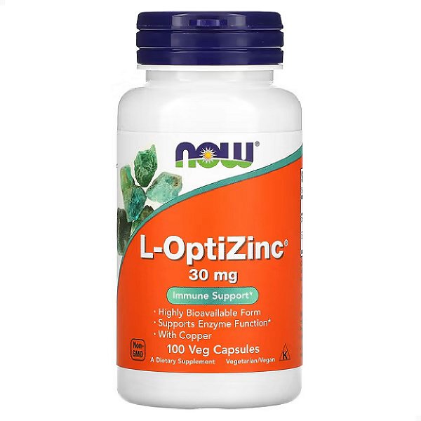 L-Optizinc 30mg Zinco Quelato 100 veg caps Now Foods