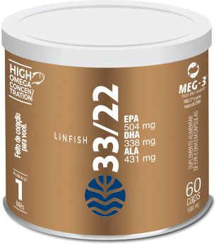Lin Fish 33/22 Ômega 3 60 caps Vital Âtman