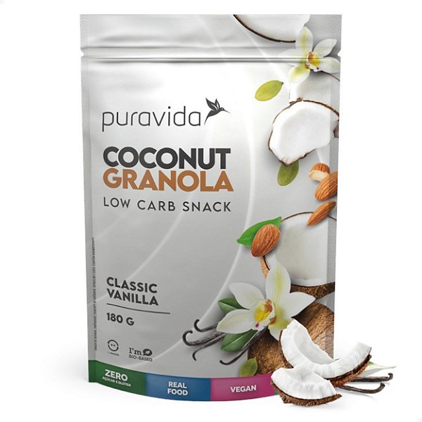 Coconut Granola Classic Vanilla 180g Puravida