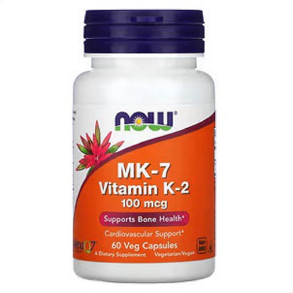 MK-7 Vitamina K2 100mcg 60 veg caps Now Foods