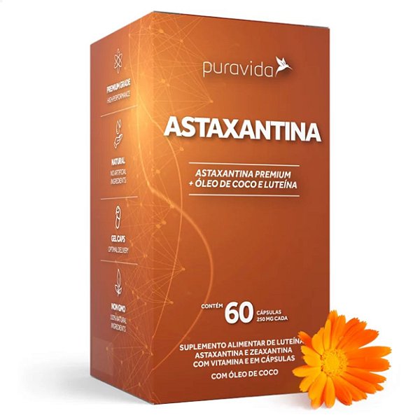 Astaxantina Antioxidante 60 caps Puravida