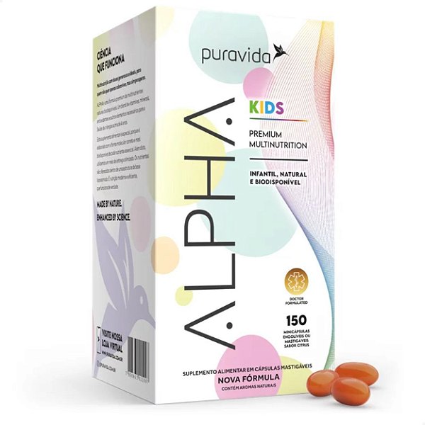 Alpha Kids Multivitamínico Infantil 60 caps Puravida