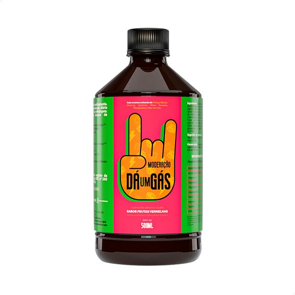 Dá um Gás Energético Natural Frutas Vermelhas 500ml Moderação