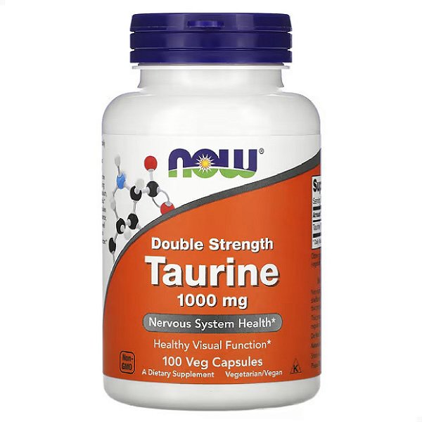 Taurina Extra Forte 1000mg 100 veg caps Now Foods