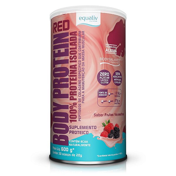 Body Protein Proteína Isolada Frutas Vermelhas 600g Equaliv