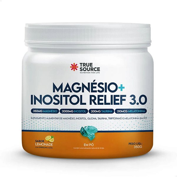Magnésio Inositol Relief 3.0 Limão 350g True Source