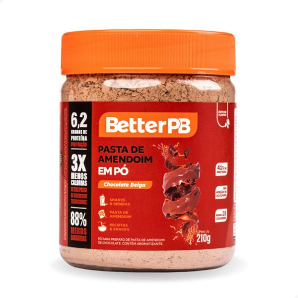 Pasta de Amendoim em Pó Chocolate Belga 210g BetterPB