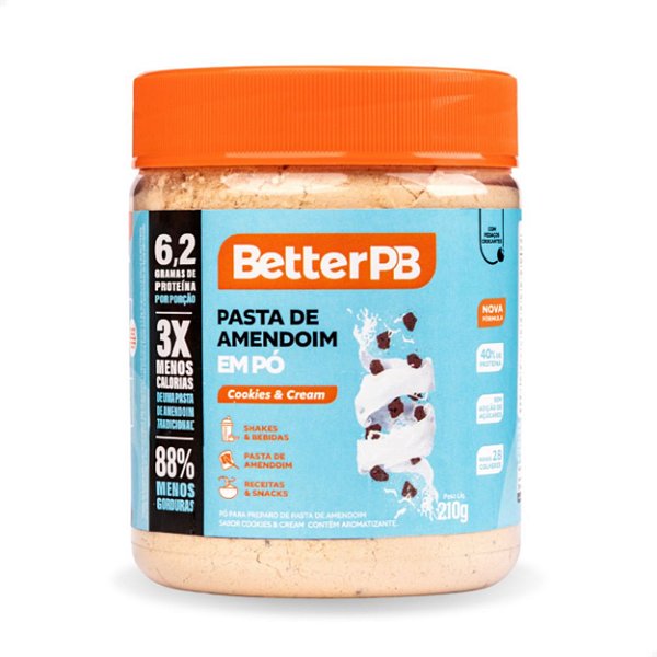 Pasta de Amendoim em Pó Cookies & Cream 210g BetterPB