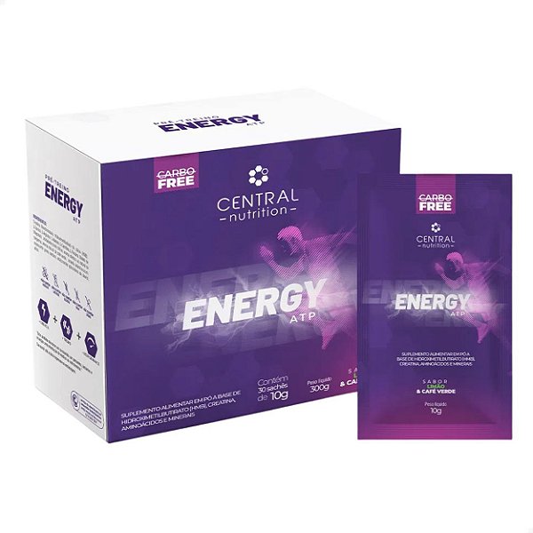 Energy ATP Zero Carbo Limão 30 Sachês Central Nutrition