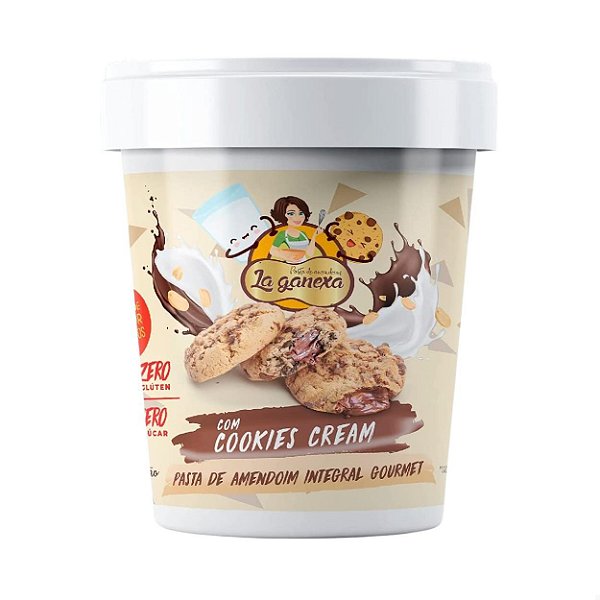 Pasta de Amendoim sabor Cookies Cream 450g La Ganexa