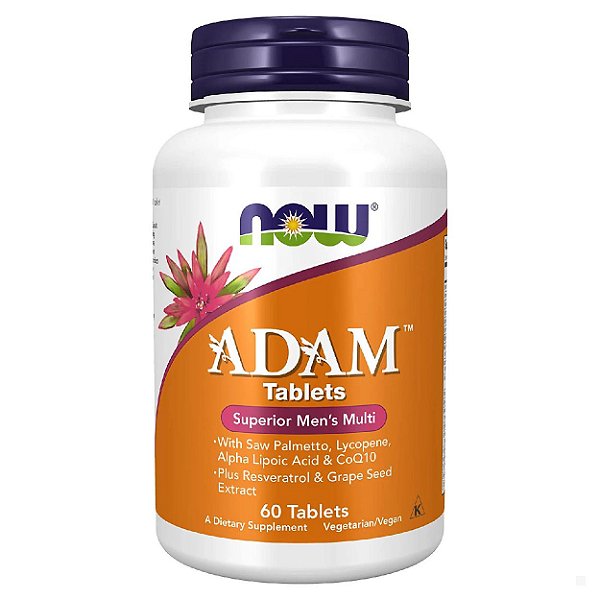 Adam Multivitamínico 60 tabs Now Foods