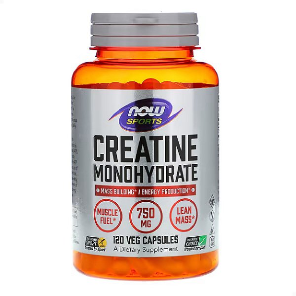 Creatina Monohidratada 120 veg caps Now Sports