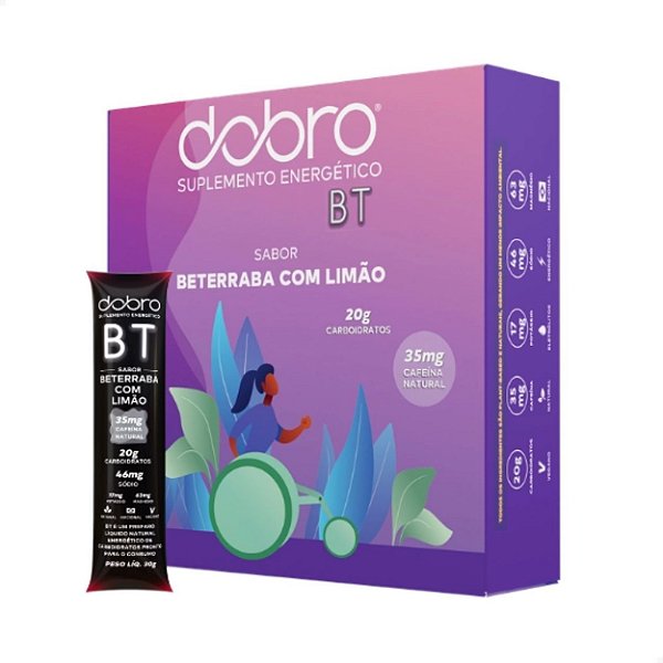 BT Gel Beterraba com Limão e Cafeína Caixa com 10un Dobro