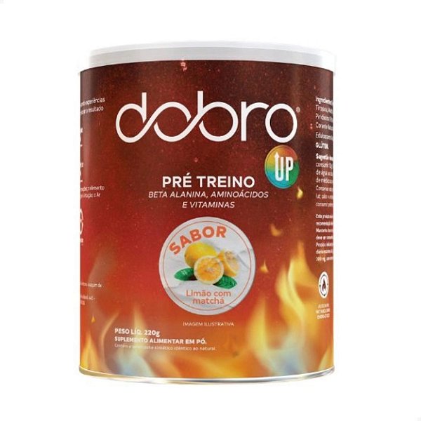 Pré-treino com Beta Alanina Limão com Matchá 220g Dobro