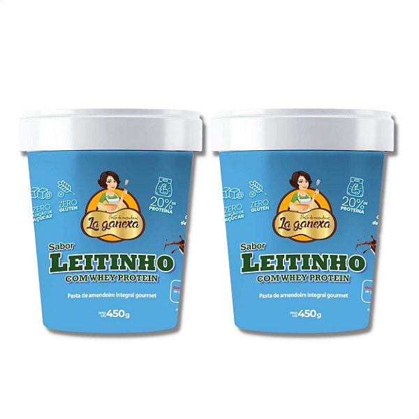 Kit 2 Pastas de Amendoim Leitinho 450g La Ganexa